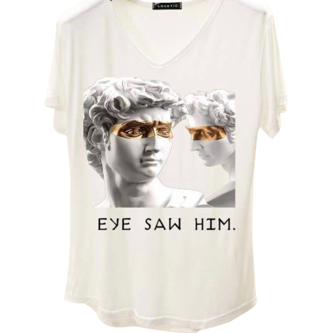 GOLDEN EYES TEE - WHITE