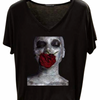 KISS FROM A ROSE TEE - BLACK